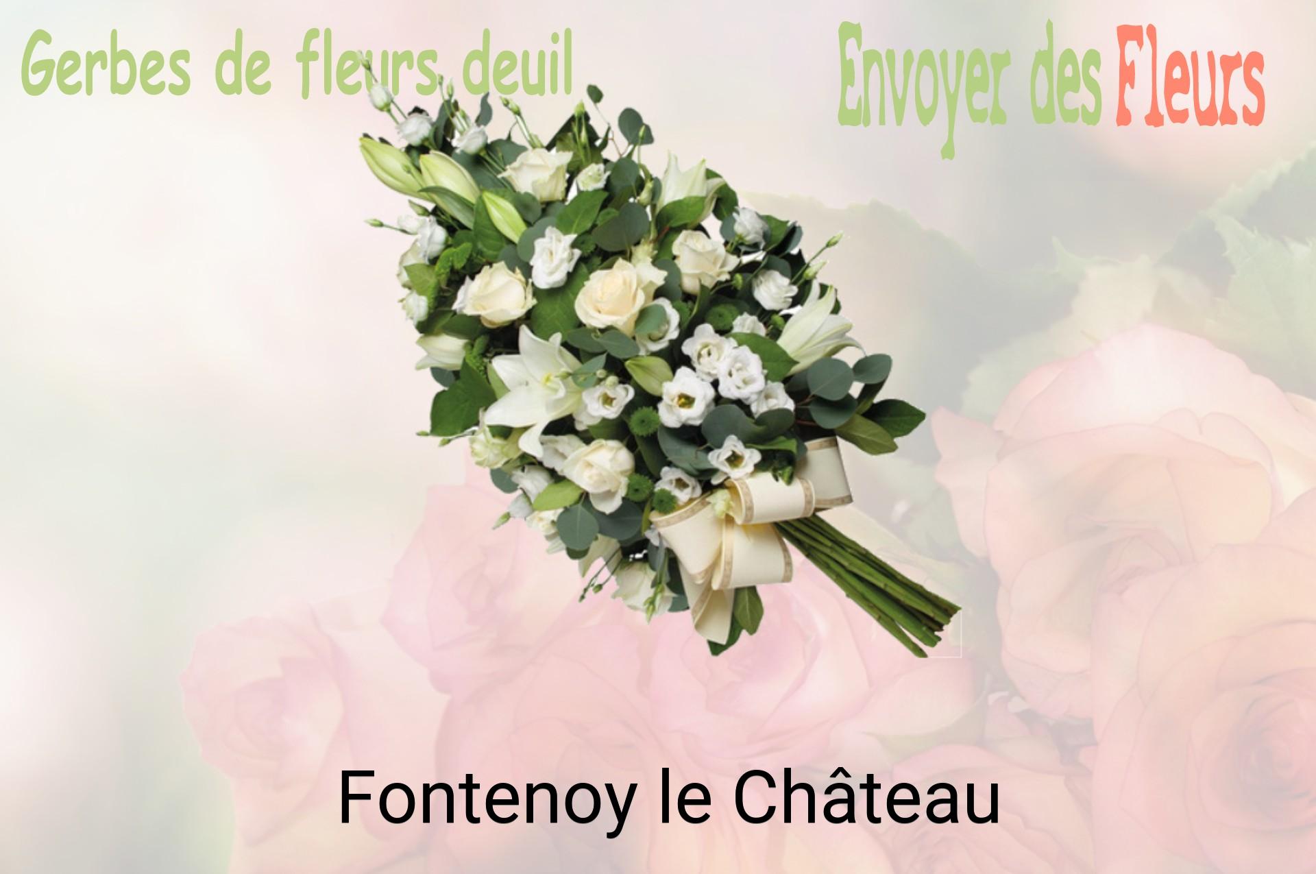 Gerbe de fleurs de deuil livrée à Fontenoy-le-Château